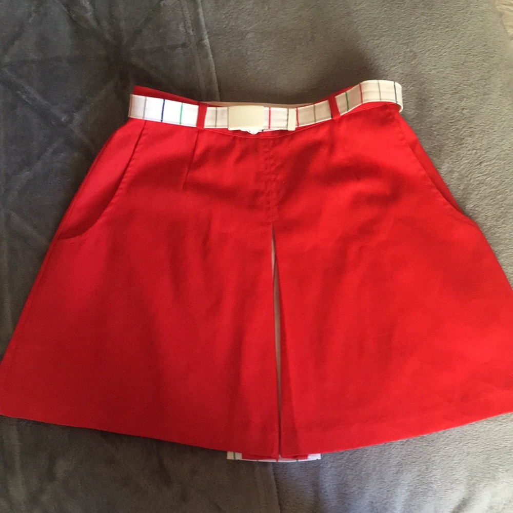 Vintage Broomsticks Pleated Mini Skirt